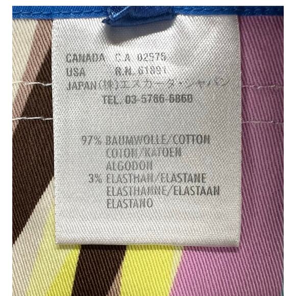 Escada Sport Capri Pants M Multicolor Rainbow Retro Waves Maximalist Eclectic - Picture 12 of 14